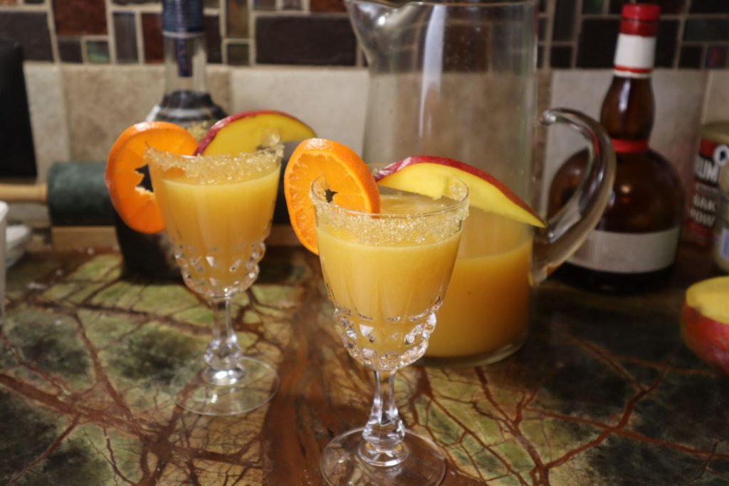 Grand Marnier, Mango, and Mandarin Mimosas