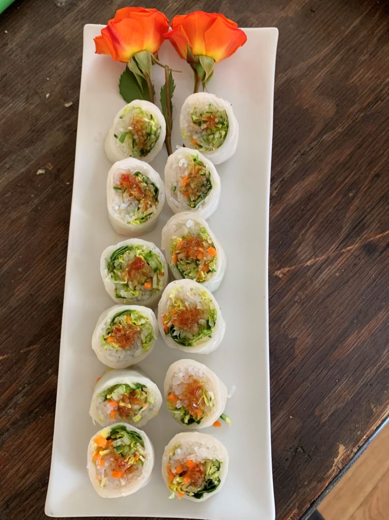 Vietnamese Fresh Rolls with Peanut Dipping Sauce