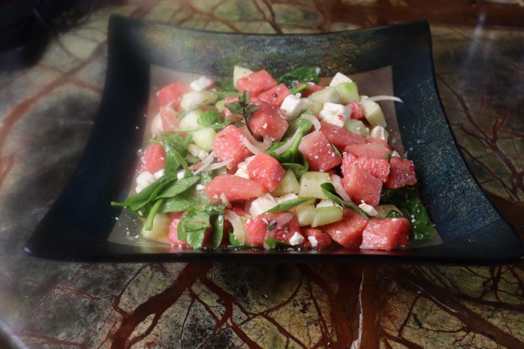 Minted Cucumber Watermelon Salad with Feta